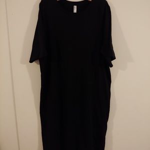 American Apparel Maxi Black T-Shirt Dress